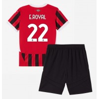 Dětský fotbalový dres AC Milan Emerson Royal #22 2024-25 Domácí Krátký Rukáv (+ trenýrky)